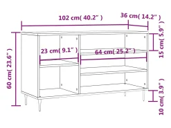 Zapatero blanco 102x36x60 cm Madera contrachapada