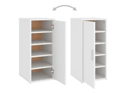 Zapatero blanco 32x35x70 cm Madera contrachapada