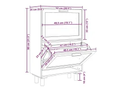 Zapatero blanco 52x25x80 cm Madera de ingeniería/Ratán