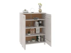 Zapatero Blanco 85x40x108 cm Madera de Pino