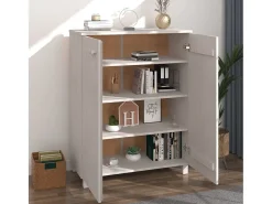 Zapatero Blanco 85x40x108 cm Madera de Pino