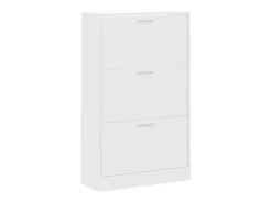 Zapatero blanco 63x24x103 cm Madera contrachapada