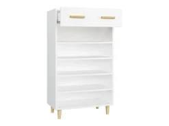 Zapatero blanco 60x35x105 cm Madera contrachapada
