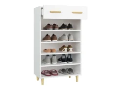 Zapatero blanco 60x35x105 cm Madera contrachapada