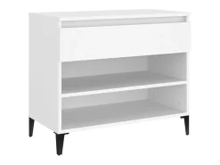 Zapatero blanco 70x36x60 cm Madera contrachapada