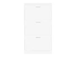 Zapatero blanco 59x17x108 cm Madera contrachapada