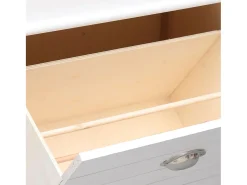 Zapatero blanco 50x28x98 cm madera de paulownia