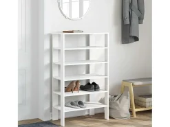 Zapatero blanco 61x32x105 cm madera de ingeniería