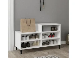 Zapatero blanco 102x36x60 cm Madera contrachapada