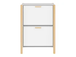 Zapatero blanco 57,5x33x80 cm Madera contrachapada