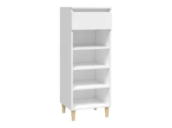 Zapatero blanco 40x36x105 cm Madera contrachapada