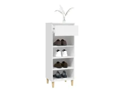 Zapatero blanco 40x36x105 cm Madera contrachapada