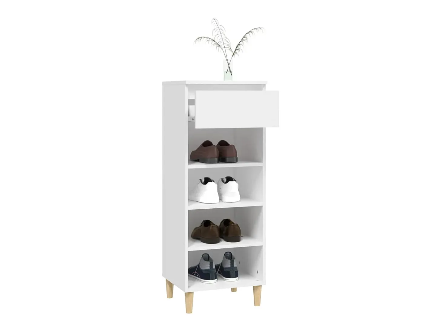 Zapatero blanco 40x36x105 cm Madera contrachapada