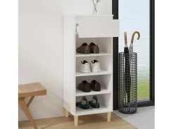 Zapatero blanco 40x36x105 cm Madera contrachapada