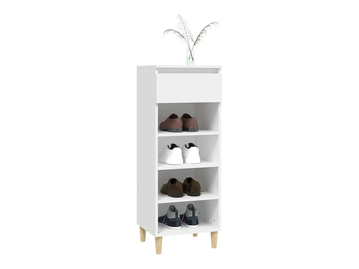 Zapatero blanco 40x36x105 cm Madera contrachapada