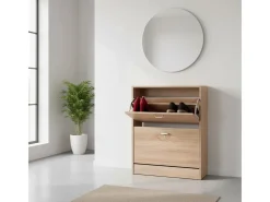 Zapatero Boreal 2 puertas abatibles 6 pares cambria 80x63x24 cm