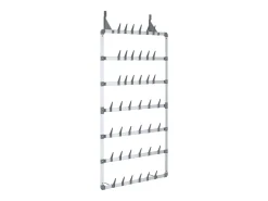 Zapatero colgante Plata 66x13x139 cm