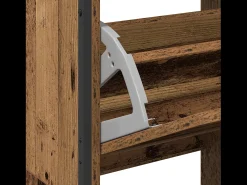 Zapatero con 4 cajones con solapas en madera antigua 100x34x112 cm
