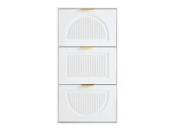 Zapatero con 3 puertas - Blanco 60 x 24 x 114 cm