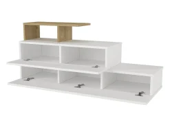 Zapatero con 2 puertas y 1 estante - Blanco y Natural - DAVISTA
