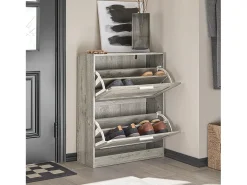 Zapatero con 2 Solapas Armario de Entrada Zapatero Organizador Gris 60 x 23 x 79 cm FSR137-HG SoBuy ES