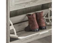 Zapatero con 2 Solapas Armario de Entrada Zapatero Organizador Gris 60 x 23 x 79 cm FSR137-HG SoBuy ES
