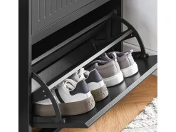 Zapatero Con 2 Solapas Y 1 Cajón Negro FSR165-SCH SoBuy
