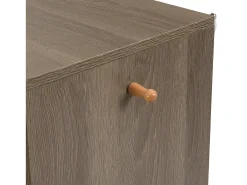 Zapatero con asiento acolchado - Zapatero de 3 puertas y 1 cajón - almacenaje abierto - blanco y madera