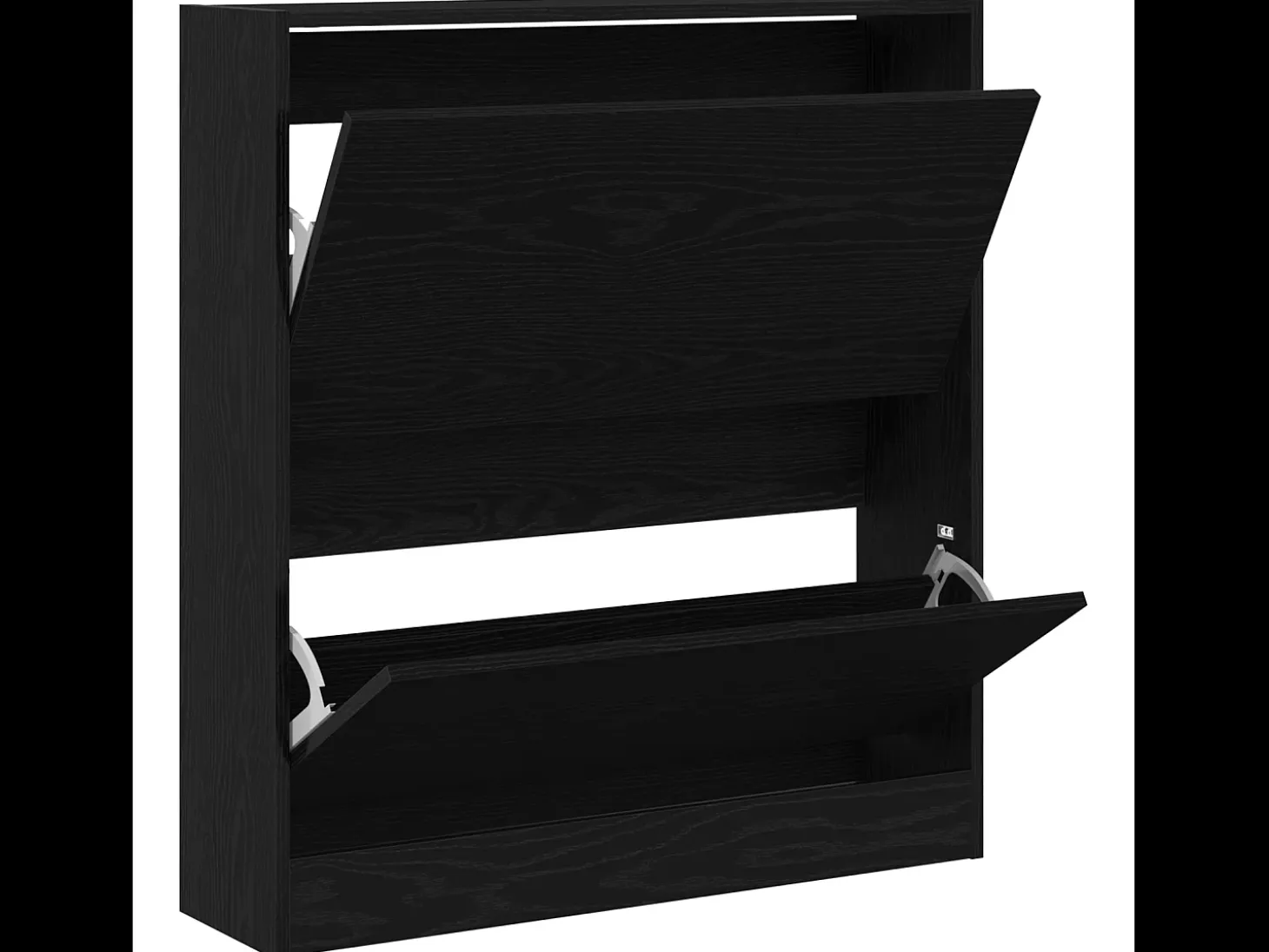 Zapatero con cajón basculante Roble negro 80x21x87,5 cm