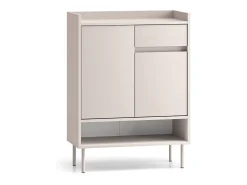 Zapatero con compartimentos y cajón – greige – 70 cm – DIOCE