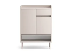 Zapatero con compartimentos y cajón – greige – 70 cm – DIOCE