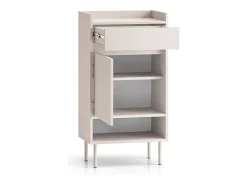 Zapatero con compartimentos y cajón – greige – 50 cm – DIOCE