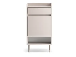 Zapatero con compartimentos y cajón – greige – 50 cm – DIOCE