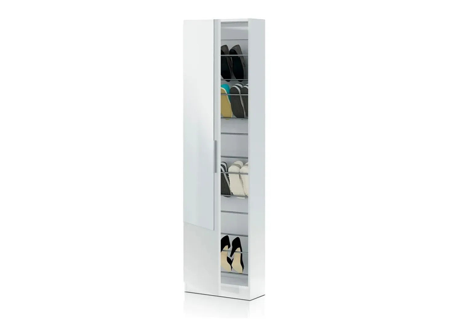 Zapatero con espejo Leo Blanco Artik (Blanco Mate)