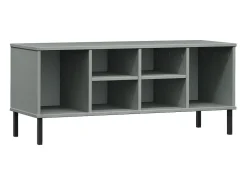 Zapatero con patas de metal, Gris, 106x35x45 cm, Madera OSLO
