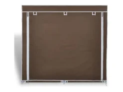 Zapatero con tapa 115 x 28 x 110 cm Tela marrón