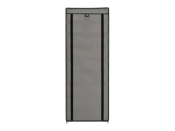 Zapatero con tapa Gris 57x29x162 cm Tela