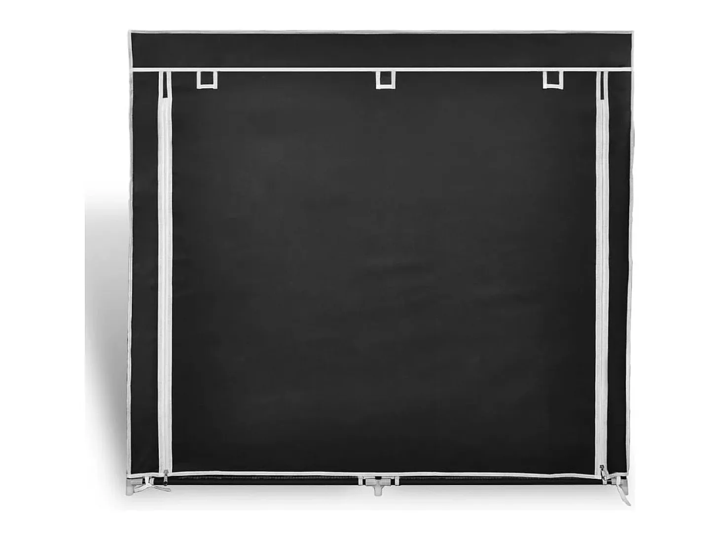Zapatero con tapa 115x28x110cm Tela negra