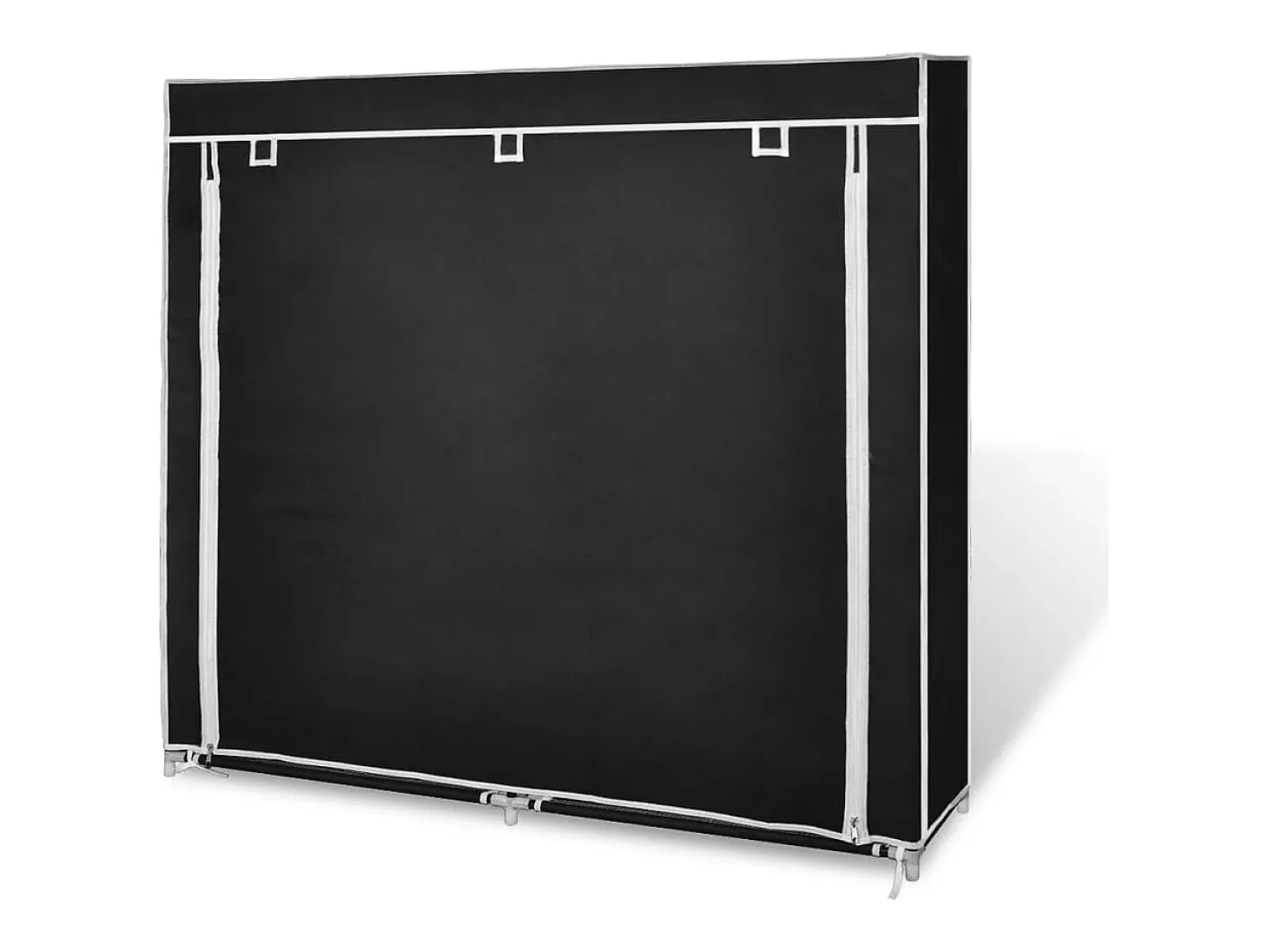 Zapatero con tapa 115x28x110cm Tela negra