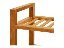 Zapatero de 5 niveles 100x27x100 cm Roble macizo