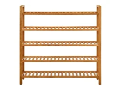 Zapatero de 5 niveles 100x27x100 cm Roble macizo