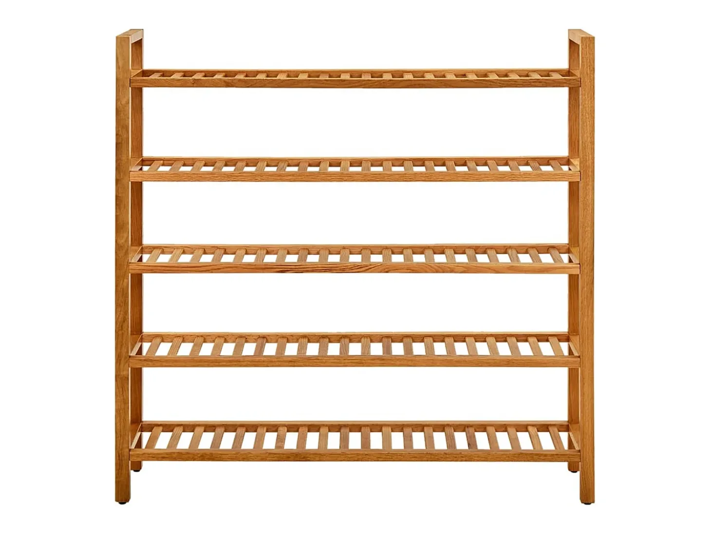 Zapatero de 5 niveles 100x27x100 cm Roble macizo