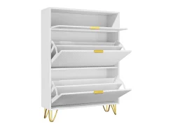 Zapatero de 3 puertas - modelo estrecho con cajones - ideal para entradas y pasillos - 80 x 24 x 118,5 cm