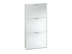 Zapatero de 3 puertas abatibles en blanco 60x113 cm Remi Blanco
