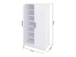 Zapatero de 2 puertas en blanco mate 55x108 cm Liam Blanco Artik (Blanco Mate)