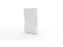 Zapatero de diseño moderno de 3 puertas abatibles 18 pares de zapatos Onda M