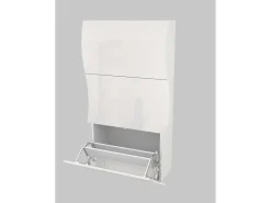 Zapatero de diseño moderno de 3 puertas abatibles 18 pares de zapatos Onda M