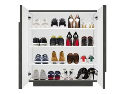 Zapatero de entrada 2 puertas diseño moderno pizarra 16 pares de zapatos Ping A16