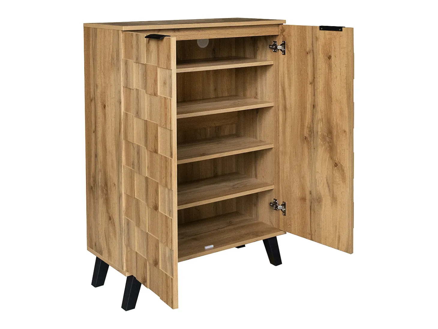 Zapatero de madera, 5 niveles, estantes regulables Mueble pasillo 80,5 x 35 x 109,5 cm