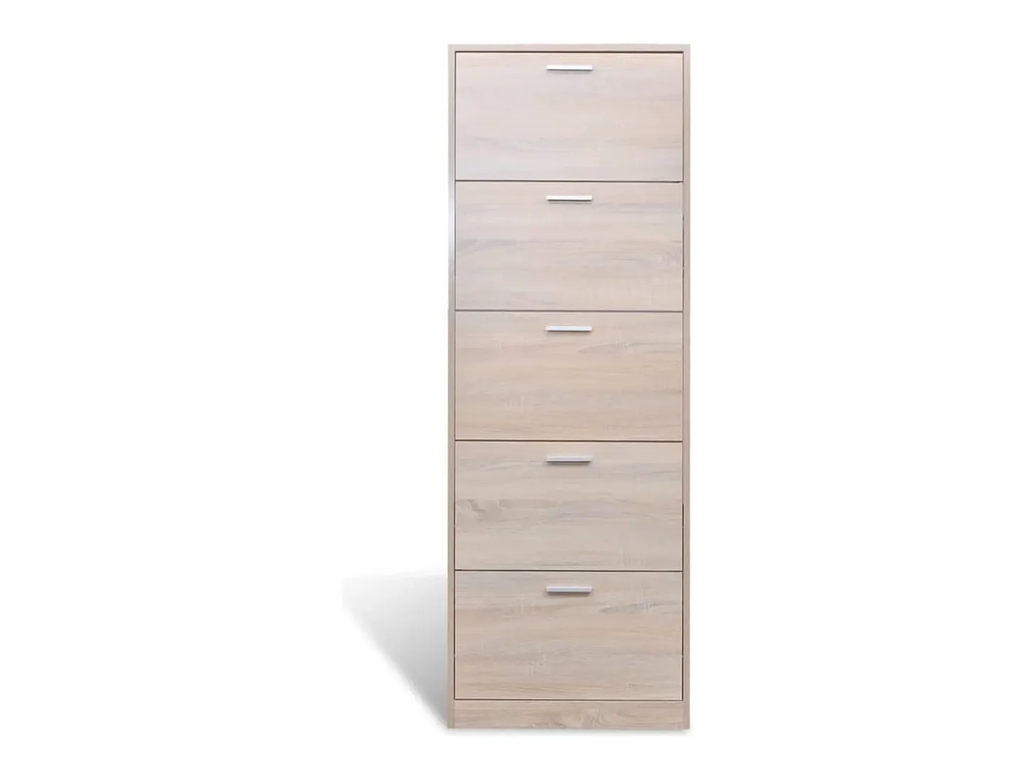 Zapatero de madera con 5 compartimentos Aspecto roble